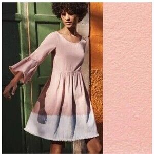 Anthropologie Holding Horses Lilibet Dip Dyed Ombre Relaxed Boho Dress Size 4